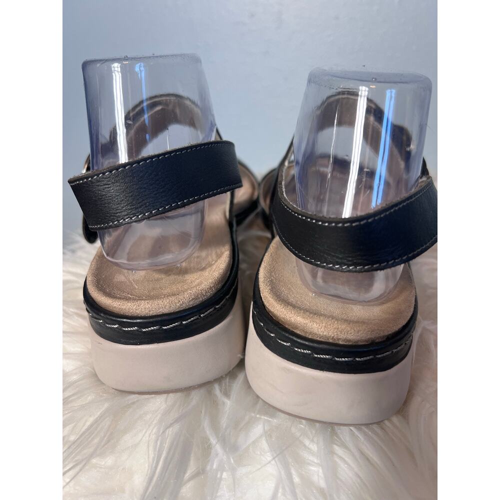 Suave Portugal Black Strappy Sandal Womens Size 11 Orthotic Arch Support Comfort - Picture 8 of 10